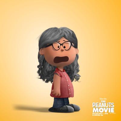 A photo of an animated character from the Peanuts movie.